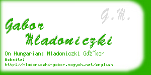 gabor mladoniczki business card